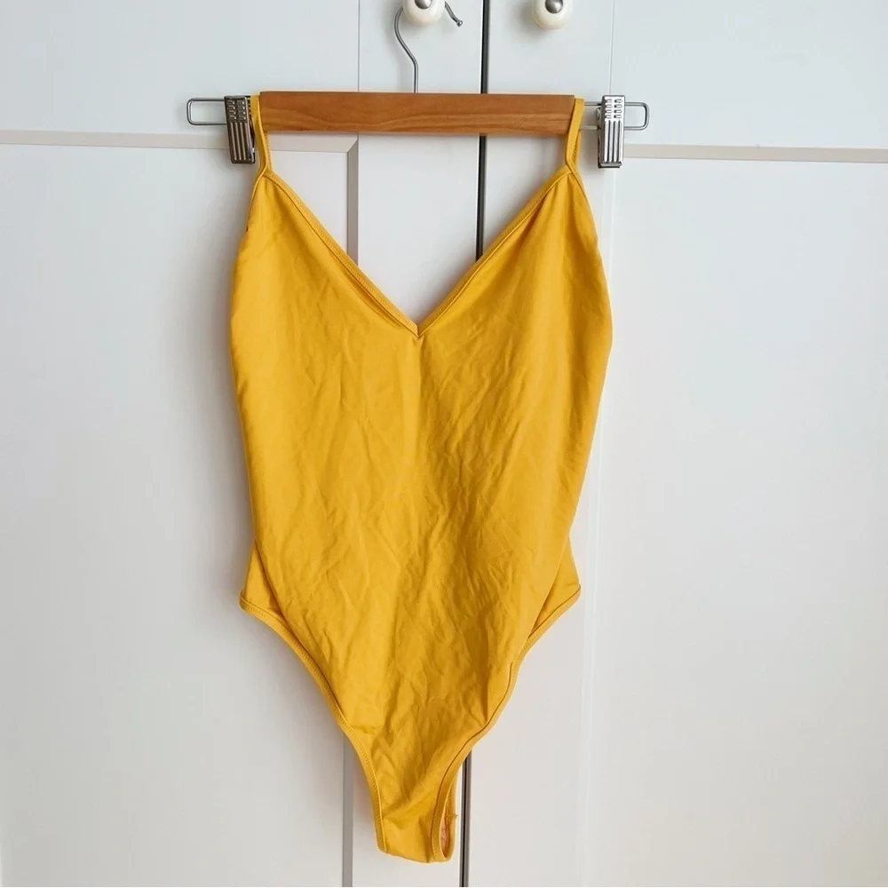 J. Crew Yellow Montauk Playa Cross Back Swimsuit sz.S